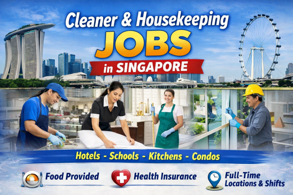 Cleaner & Housekeeping Jobs in Singapore - EvolutionBoulders