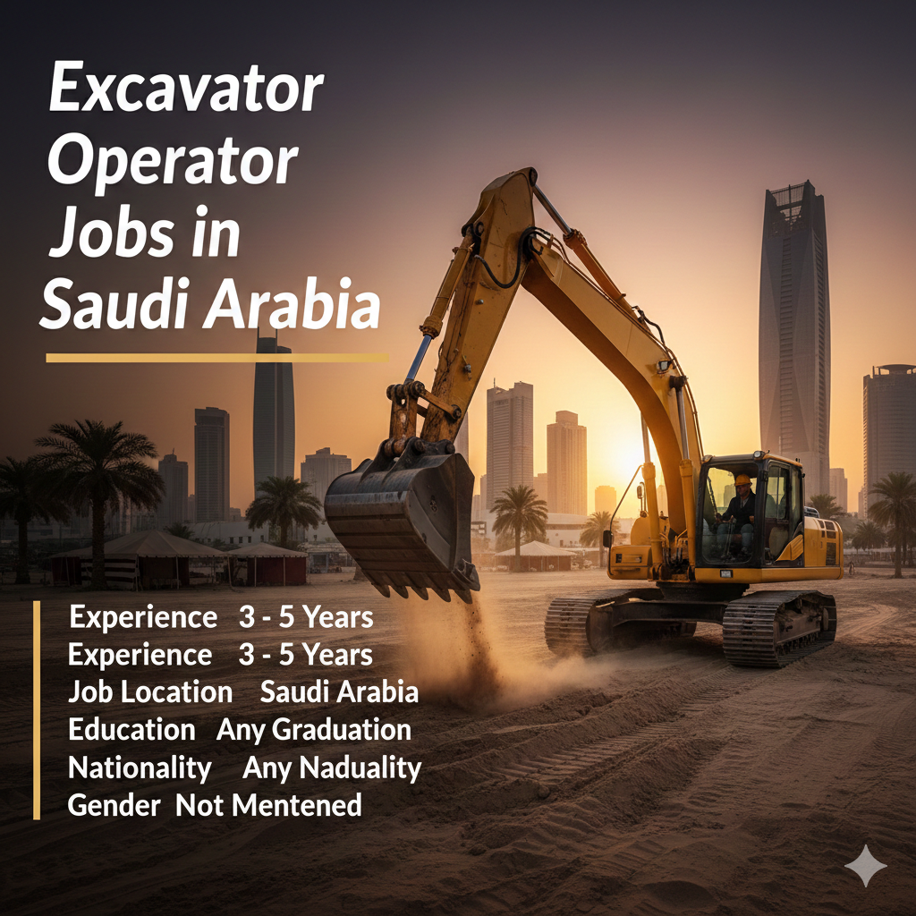 Excavator Operator jobs in Saudi Arabia