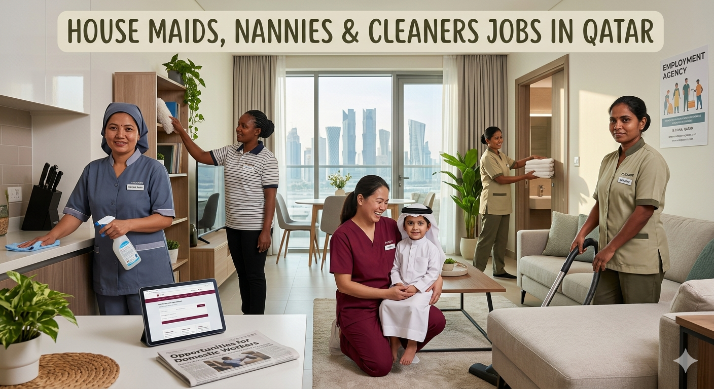 House Maids, Nannies & Cleaners Jobs in Qatar