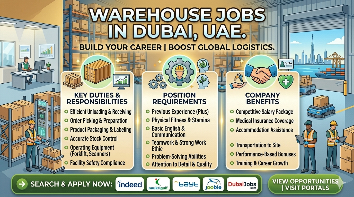 Warehouse Jobs in Dubai UAE