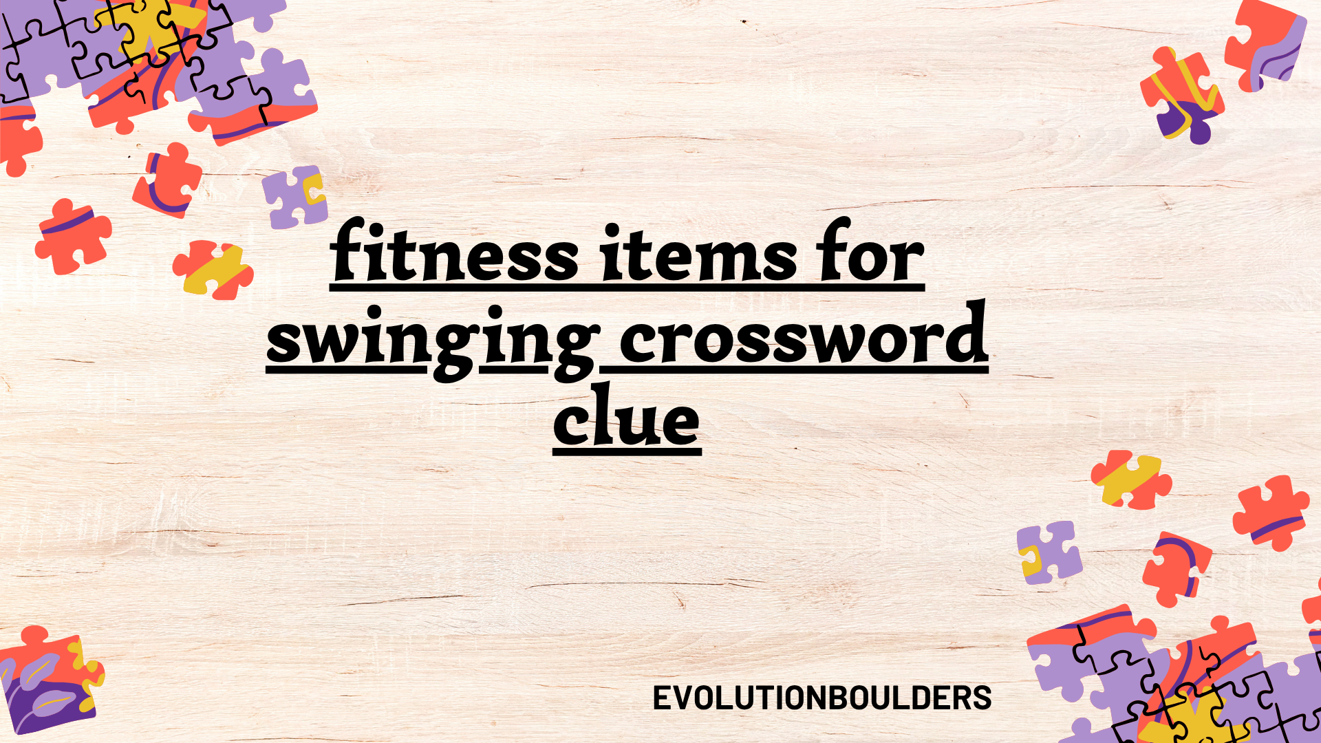 Fitness Items for Swinging Crossword Clue